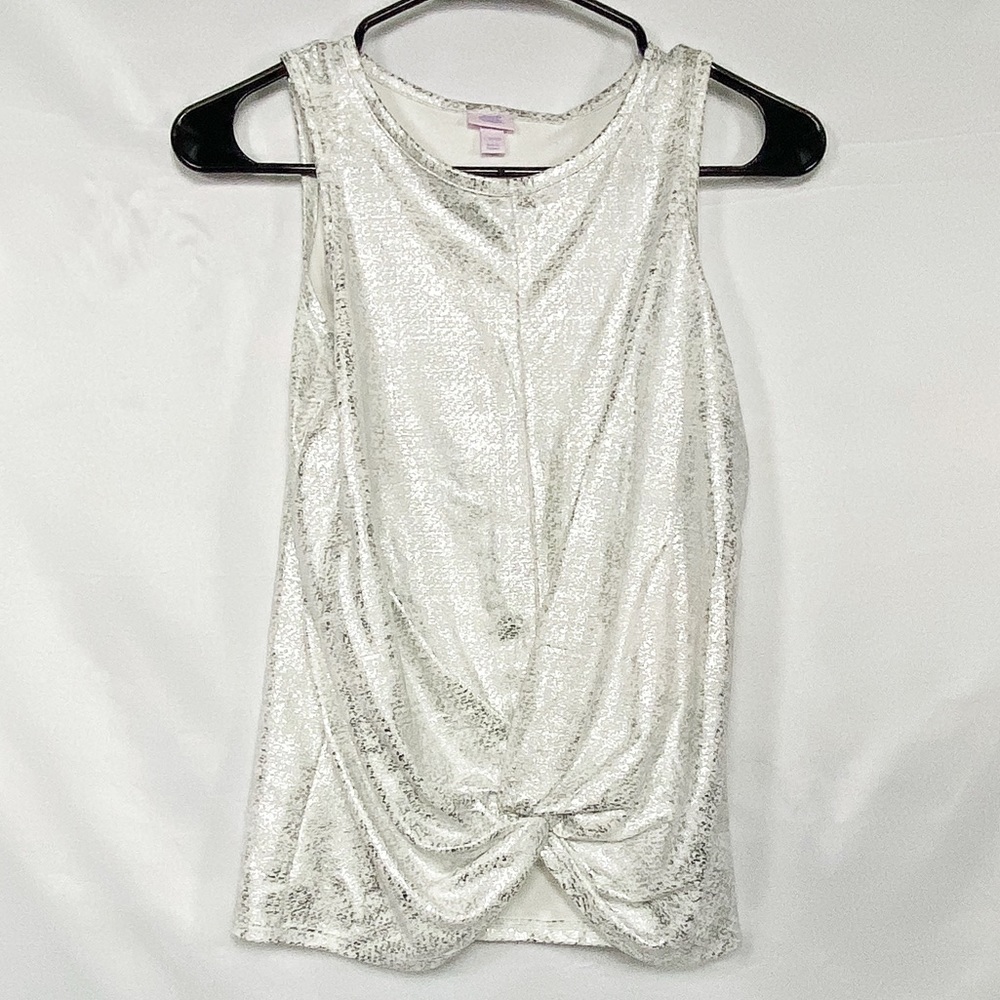 More Than Magic, Woman Silver Tank Top. Size L. M81